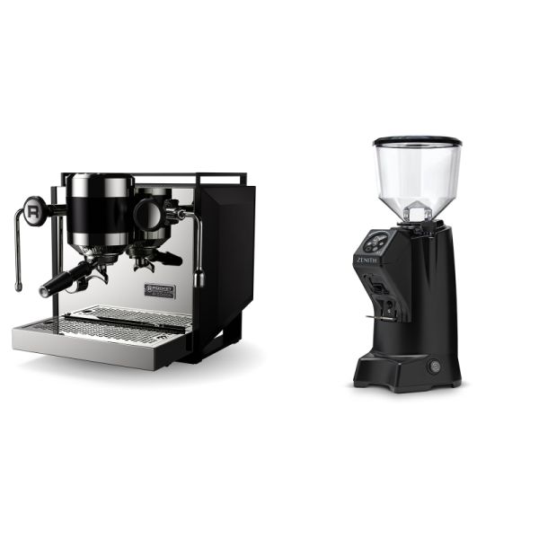 Rocket Espresso Bicocca, black + Eureka Zenith 65 Touch, black