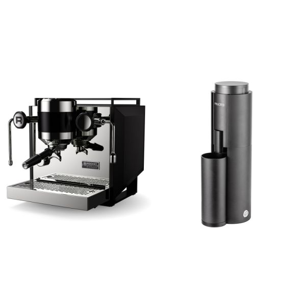 Rocket Espresso Bicocca, black + Felicita F47, black