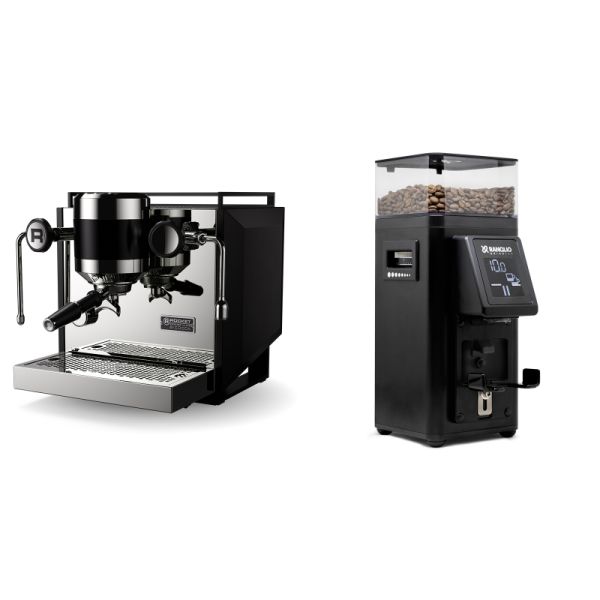 Rocket Espresso Bicocca, black + Rancilio STILE, black