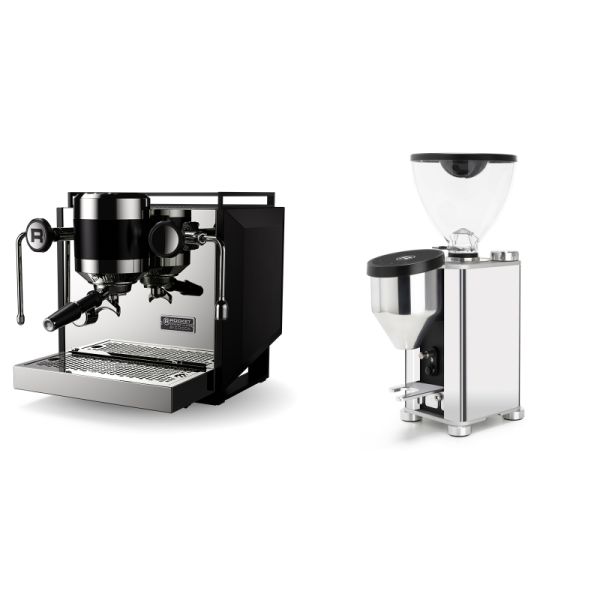 Rocket Espresso Bicocca, black + Rocket Espresso GIANNINO, chrome/black