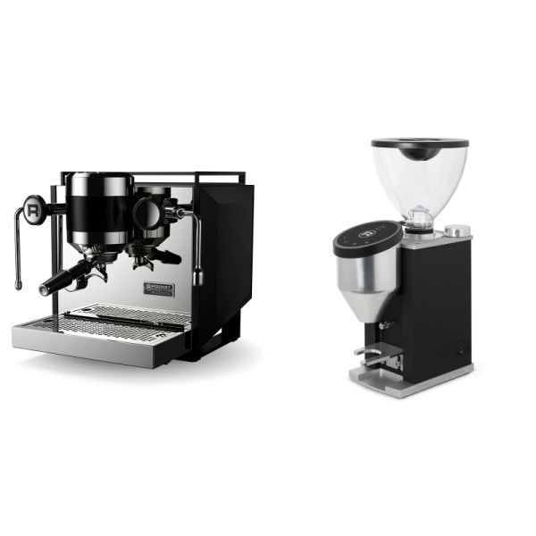 Rocket Espresso Bicocca, black + Rocket Espresso FAUSTINO 3.1, black