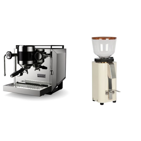 Rocket Espresso Bicocca, chrome + ECM C-Manuale 54, cream, olive