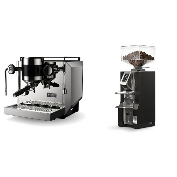 Rocket Espresso Bicocca, stainless silver + Eureka Mignon Libra, CR black