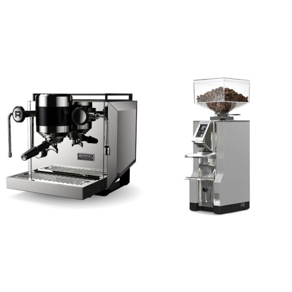 Rocket Espresso Bicocca, stainless silver + Eureka Mignon Libra, CR grey