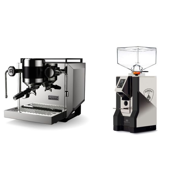 Rocket Espresso Bicocca, chrome + Eureka Mignon Perfetto, NX black