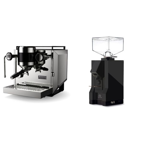 Rocket Espresso Bicocca, chrome + Eureka Mignon Silenzio, BL black