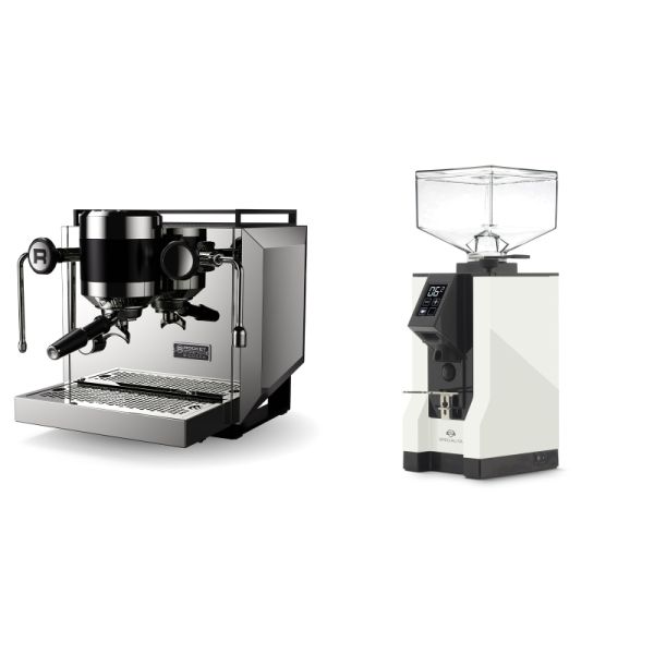 Rocket Espresso Bicocca, stainless silver + Eureka Mignon Specialita, BL white