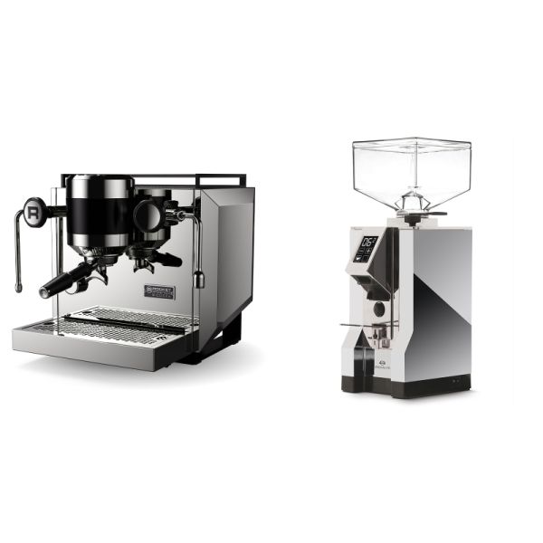 Rocket Espresso Bicocca, stainless silver + Eureka Mignon Specialita, CR chrome