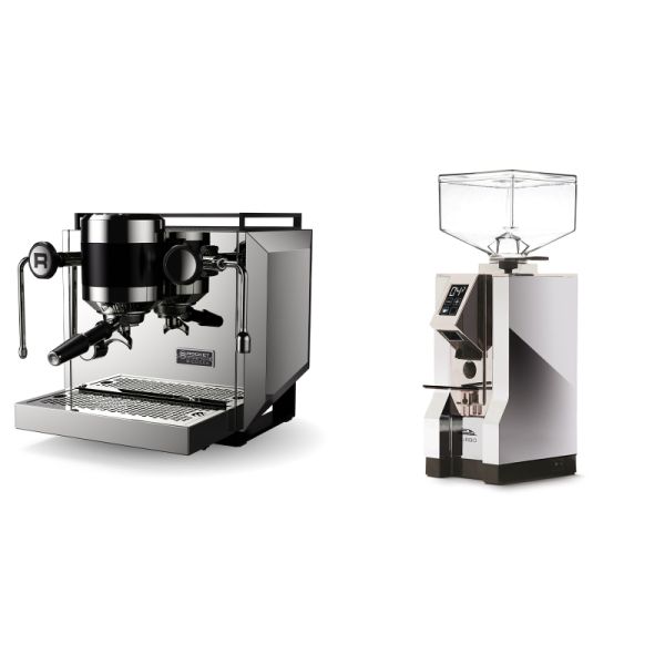 Rocket Espresso Bicocca, stainless silver + Eureka Mignon Turbo, CR chrome