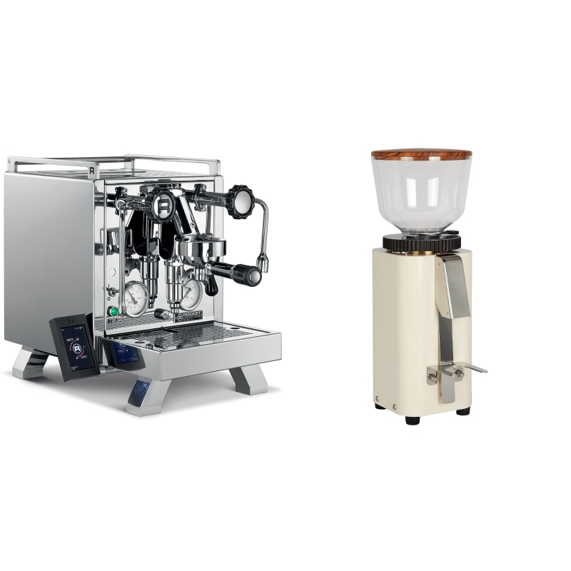 Rocket Espresso R 58 Cinquantotto + ECM C-Manuale 54, cream, olive