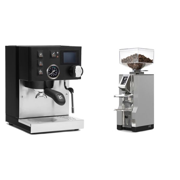 Rancilio Silvia BC PID, black + Eureka Mignon Libra, CR grey