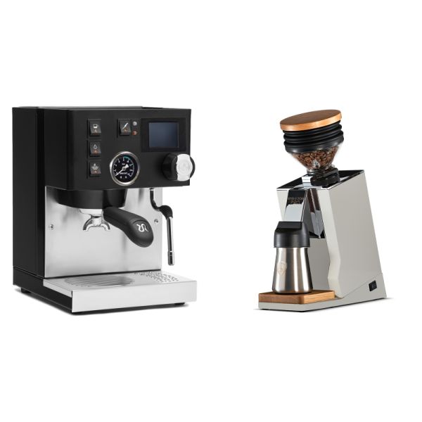 Rancilio Silvia BC PID, black + Eureka Mignon Single Dose PRO, White & Oak