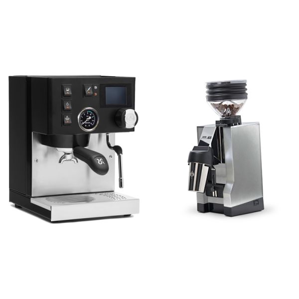 Rancilio Silvia BC PID, black + Eureka Mignon Zero 65 All Purpose, CR chrome