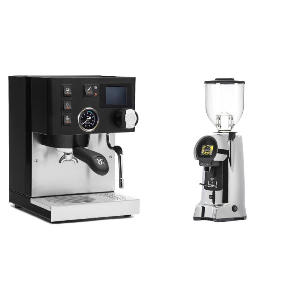 Rancilio Silvia BC PID, black + Eureka Helios 75, chrome