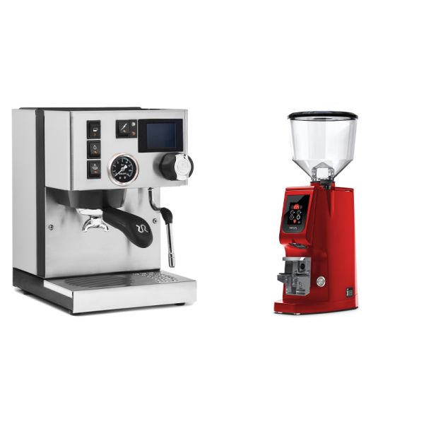 Rancilio Silvia BC PID + Eureka Atom W 65, ferrari red