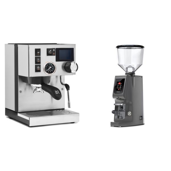 Rancilio Silvia BC PID + Eureka Atom W 65, grey