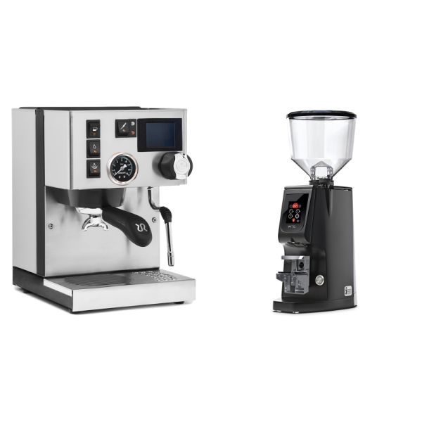 Rancilio Silvia BC PID + Eureka Atom W 75, black