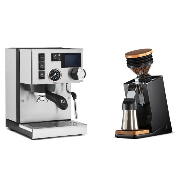 Rancilio Silvia BC PID + Eureka Mignon Single Dose PRO, Black & Oak