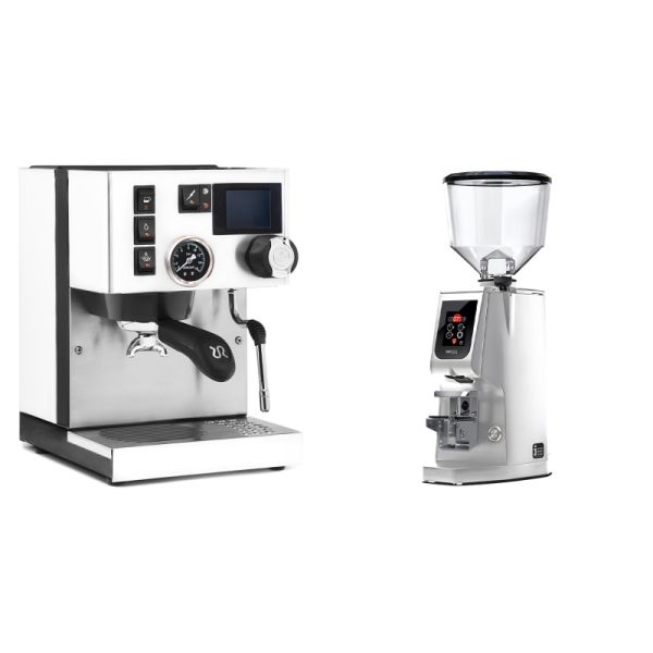 Rancilio Silvia BC PID, white + Eureka Atom W 65, chrome