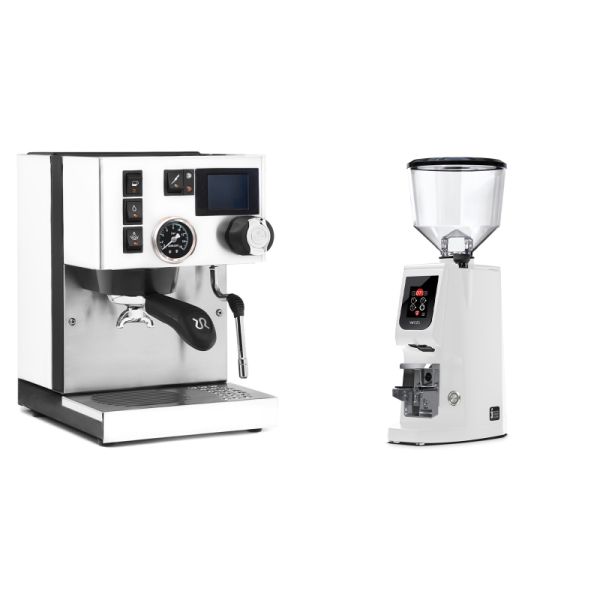 Rancilio Silvia BC PID, white + Eureka Atom W 65, white