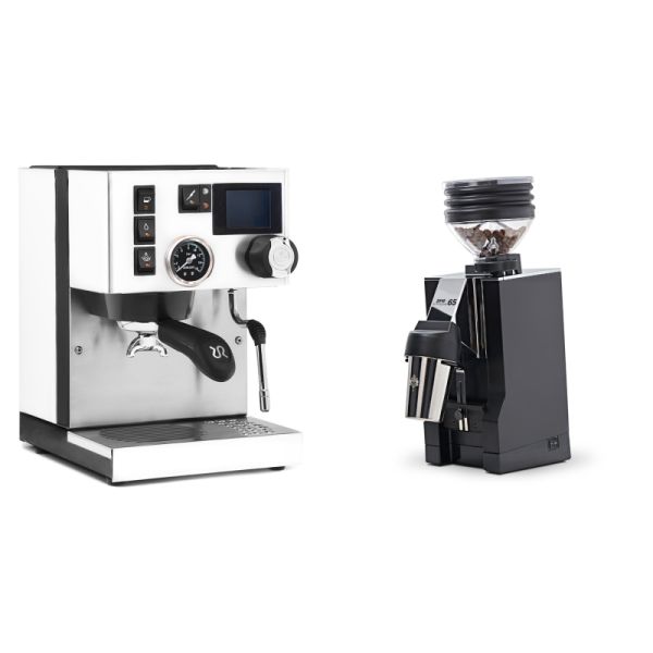 Rancilio Silvia BC PID, white + Eureka Mignon Zero 65 All Purpose, CR black