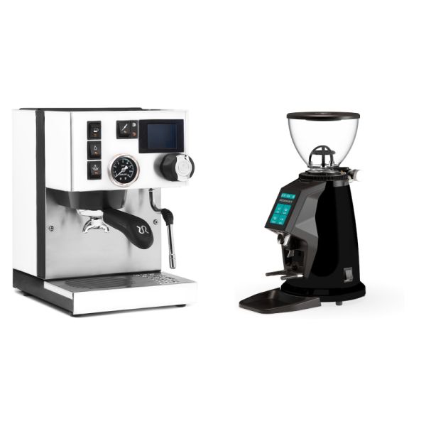 Rancilio Silvia BC PID, white + Rocket Espresso SPLUGA, black