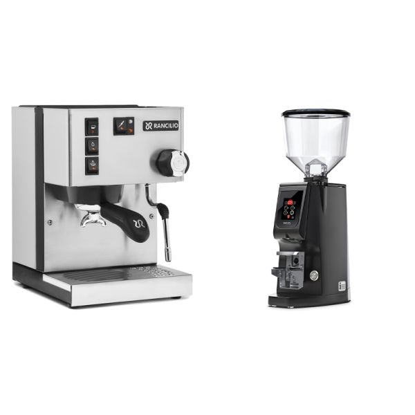 Rancilio Silvia BC + Eureka Atom W 65, black