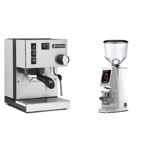 Rancilio Silvia BC + Eureka Atom W 65, chrome