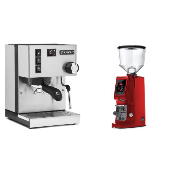 Rancilio Silvia BC + Eureka Atom W 65, ferrari red