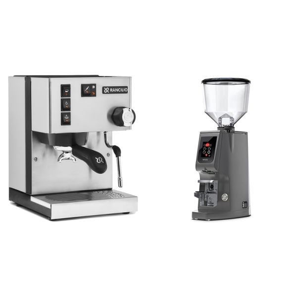 Rancilio Silvia BC + Eureka Atom W 65, grey