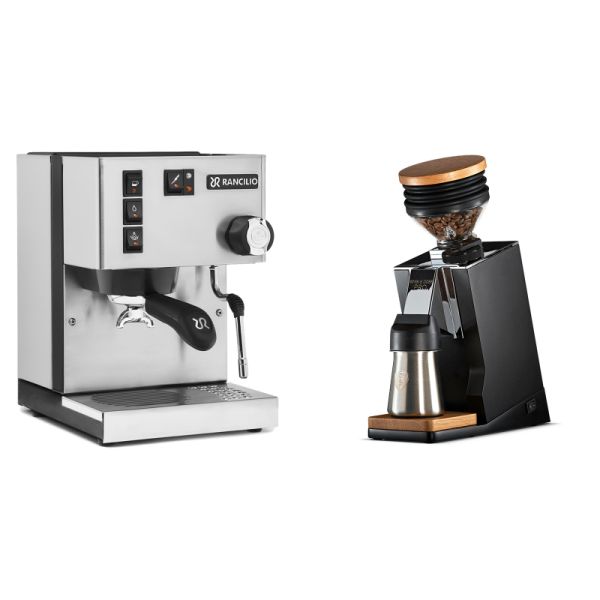 Rancilio Silvia BC + Eureka Mignon Single Dose PRO, Black & Oak