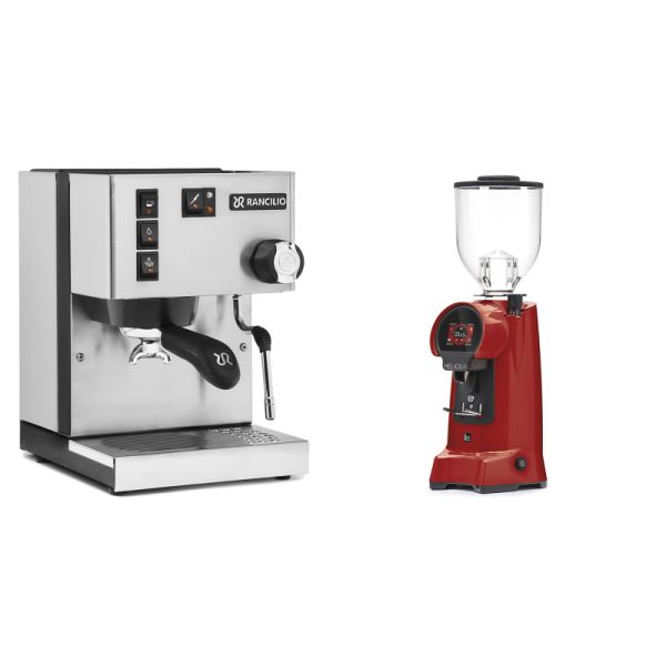 Rancilio Silvia BC + Eureka Helios 75, ferrari red