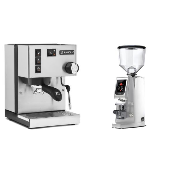 Rancilio Silvia E + Eureka Atom W 65, chrome