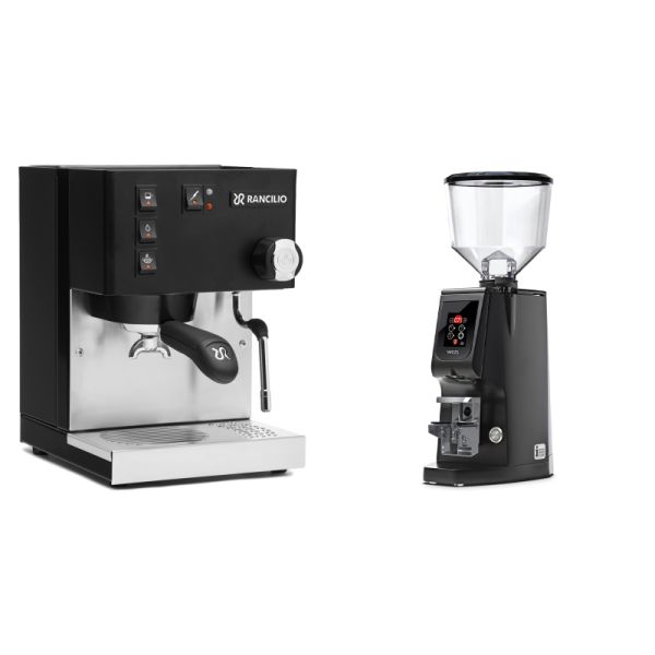 Rancilio Silvia BC, black + Eureka Atom W 65, black