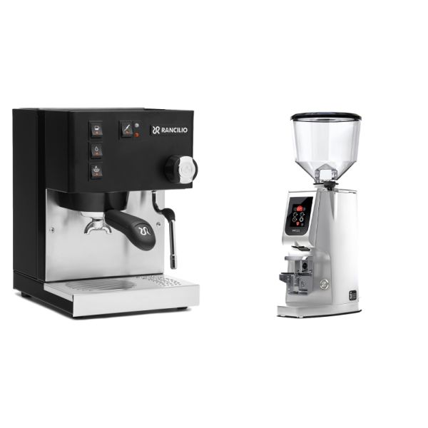 Rancilio Silvia BC, black + Eureka Atom W 65, chrome