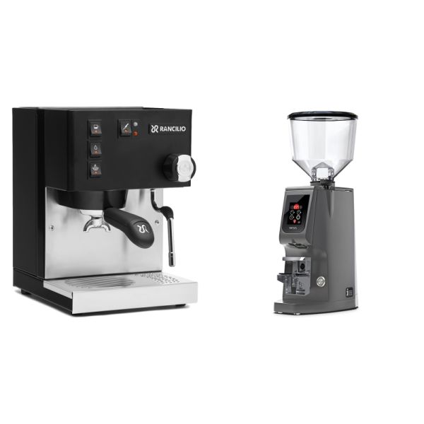 Rancilio Silvia BC, black + Eureka Atom W 65, grey