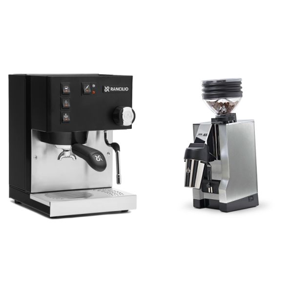 Rancilio Silvia BC, black + Eureka Mignon Zero 65 All Purpose, CR chrome