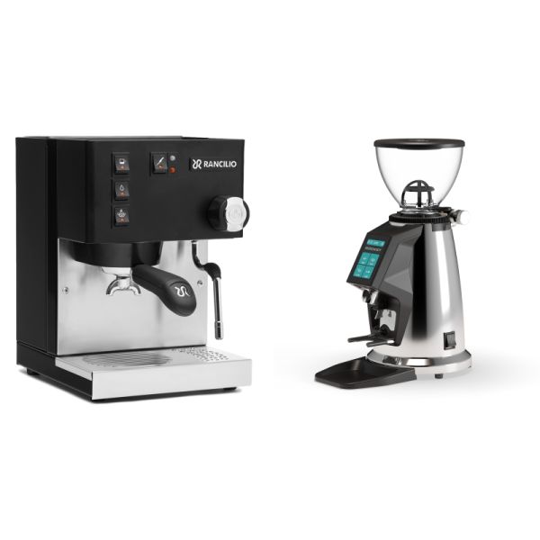 Rancilio Silvia BC, black + Rocket Espresso SPLUGA, chrome