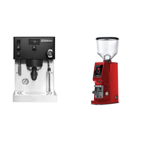 Rancilio Silvia PRO X, black + Eureka Atom W 65, ferrari red