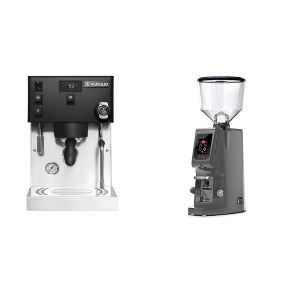 Rancilio Silvia PRO X, black + Eureka Atom W 65, grey