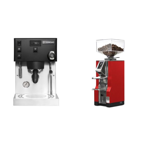 Rancilio Silvia PRO X, black + Eureka Mignon Libra, CR ferrari red