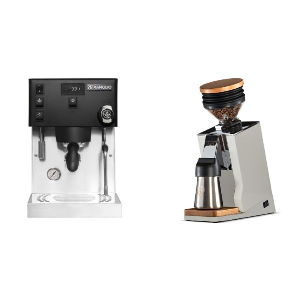 Rancilio Silvia PRO X, black + Eureka Mignon Single Dose PRO, White & Oak