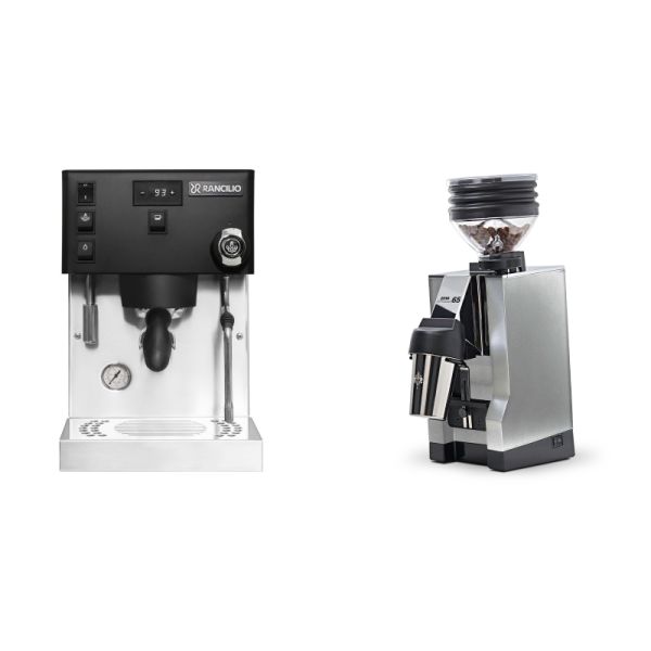 Rancilio Silvia PRO X, black + Eureka Mignon Zero 65 All Purpose, CR chrome