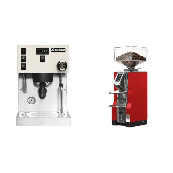 Rancilio Silvia PRO X, white + Eureka Mignon Libra, CR ferrari red