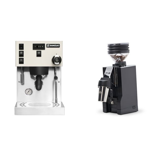 Rancilio Silvia PRO X, white + Eureka Mignon Zero 65 All Purpose, CR black