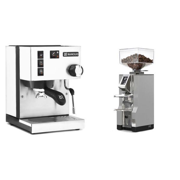 Rancilio Silvia BC, white + Eureka Mignon Libra, CR grey