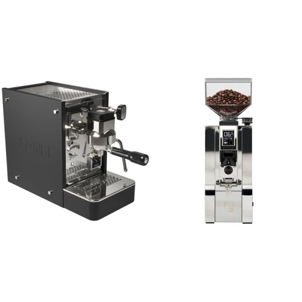 Stone Espresso Lite Black + Eureka Mignon XL, CR chrome