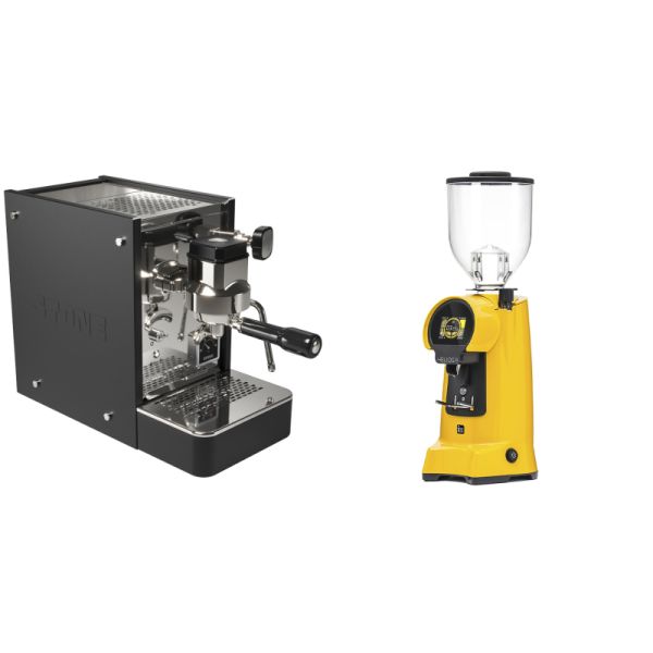 Stone Espresso Lite Black + Eureka Helios 75, yellow