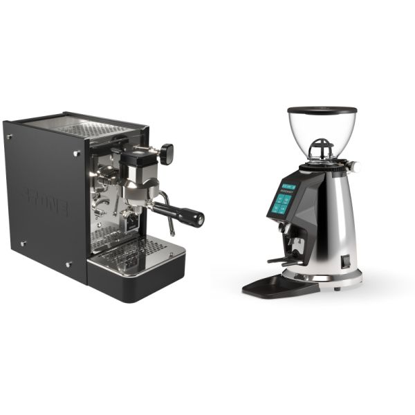 Stone Espresso Lite Black + Rocket Espresso SPLUGA, chrome