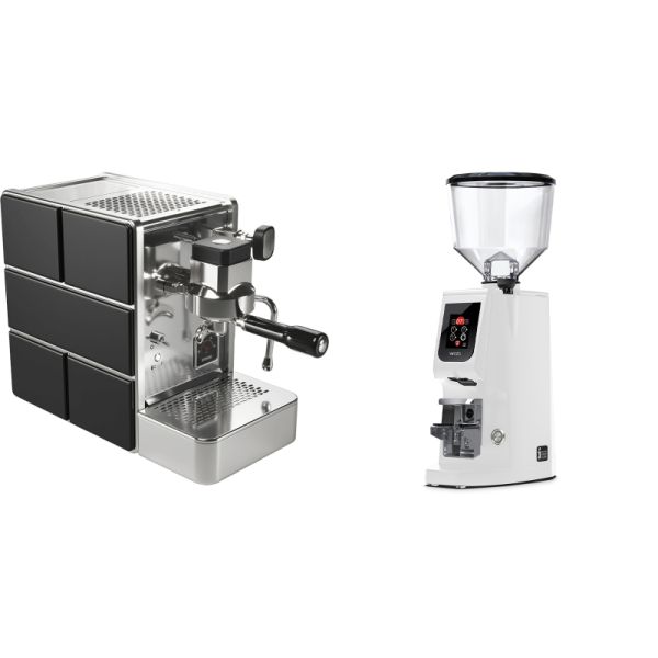 Stone Espresso Mine Black + Eureka Atom W 65, white